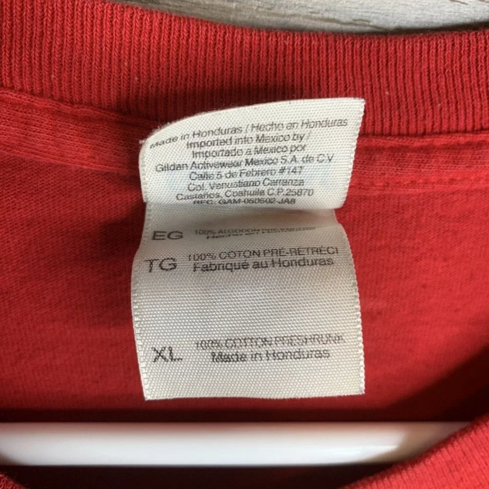GILDAN Short Sleeve Mens XL America Coat of Arms Design Red - Picture 5 of 7
